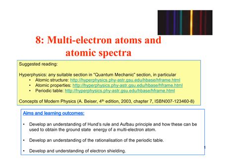 8: Multielectron Atoms .